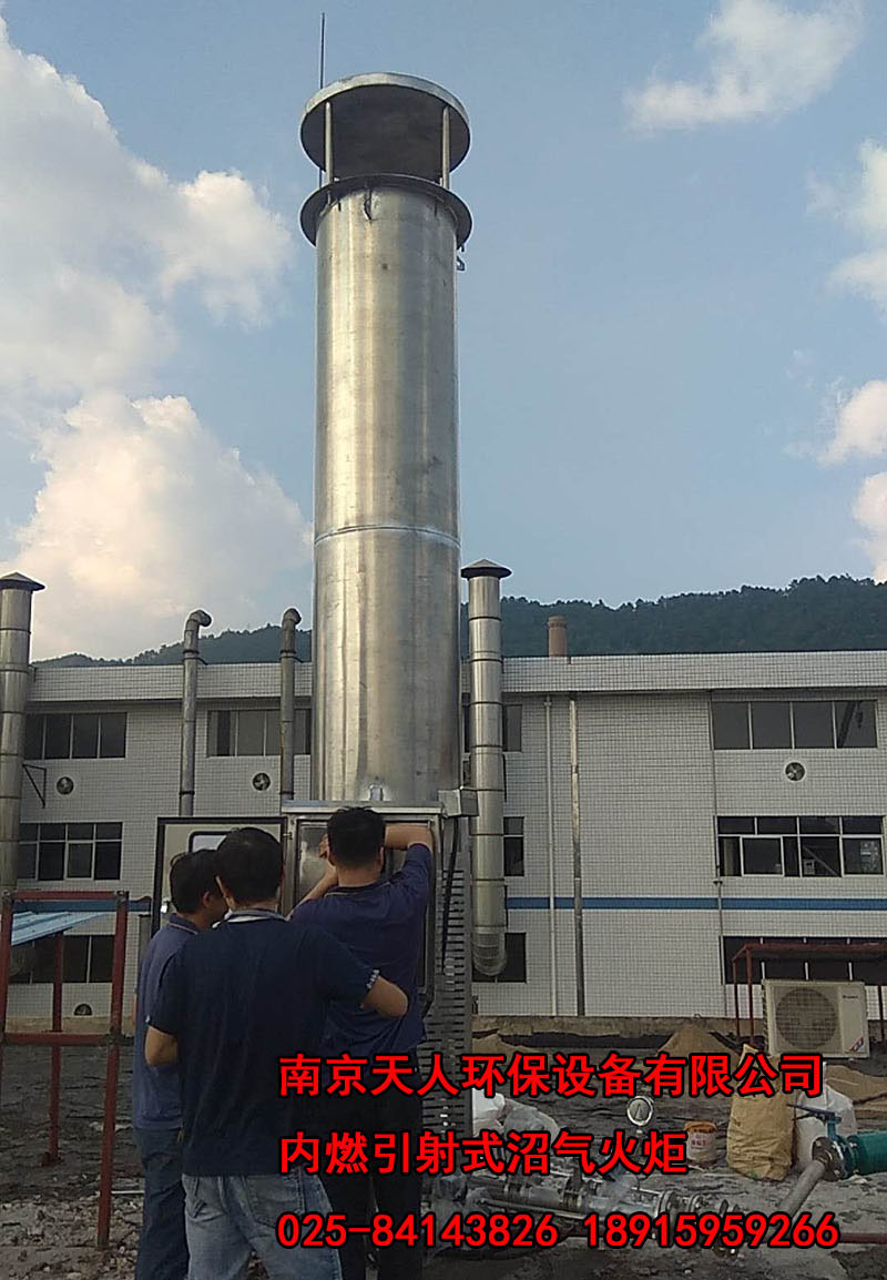 引射式沼氣火炬 120m3/h 造酒廠專用沼氣火炬